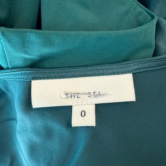 The Sei One Shoulder Silk‎ Bodysuit  in Lagoon Size 0 - Picture 5 of 5